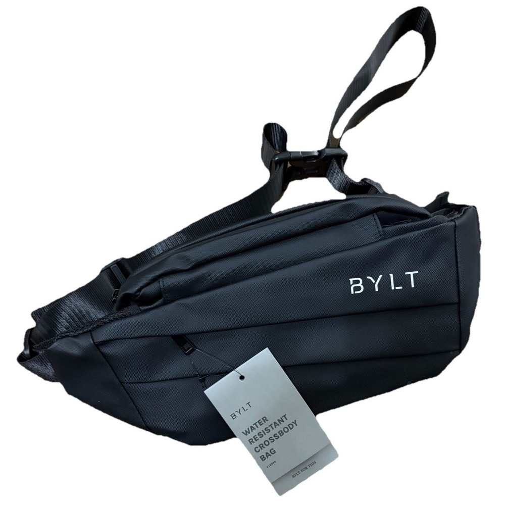BYLT Water Resistant Crossbody Sling Bag Black 2L Travel Hiking NWT